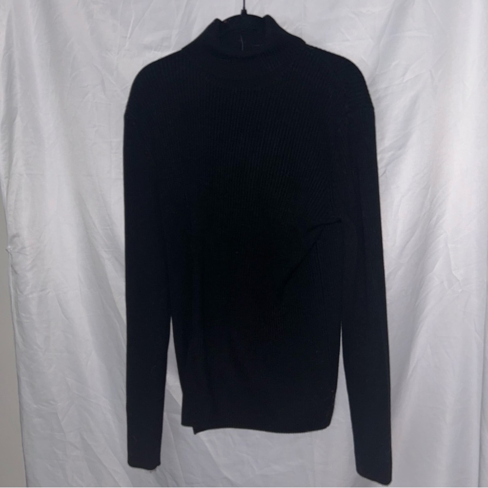 ASOS Design Sweater Black Turtleneck long sleeve ribbed Pullover Top Black L